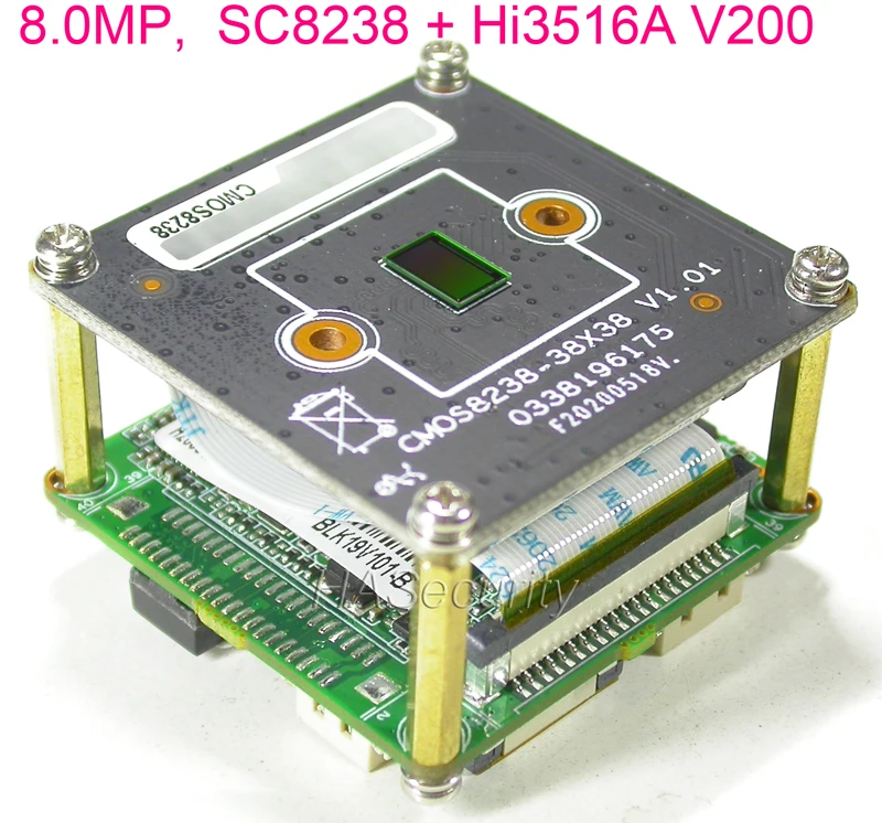 8 0mp 8MP 4K H.265 IPC 1/2.7 &quotSmartSens SC8238 CMOS датчик + Hi3516A V200 IP камера видеонаблюдения PCB модуль