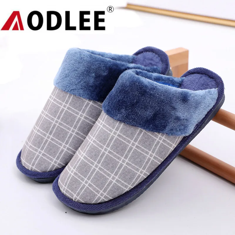 

Cotton Slippers Men Casual Simple Warm Winter Home Slippers Couple Fashion Lightweight Comfortable Slippers for Male AODLEE
