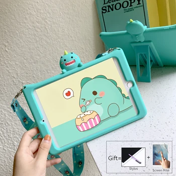 

Kids Shockproof Safe Case for iPad Mini 7.9" Cartoon Dinosaur Stand Tablet Cover for New iPad 10.2 2019 iPad Air Air 2 iPad 10.5