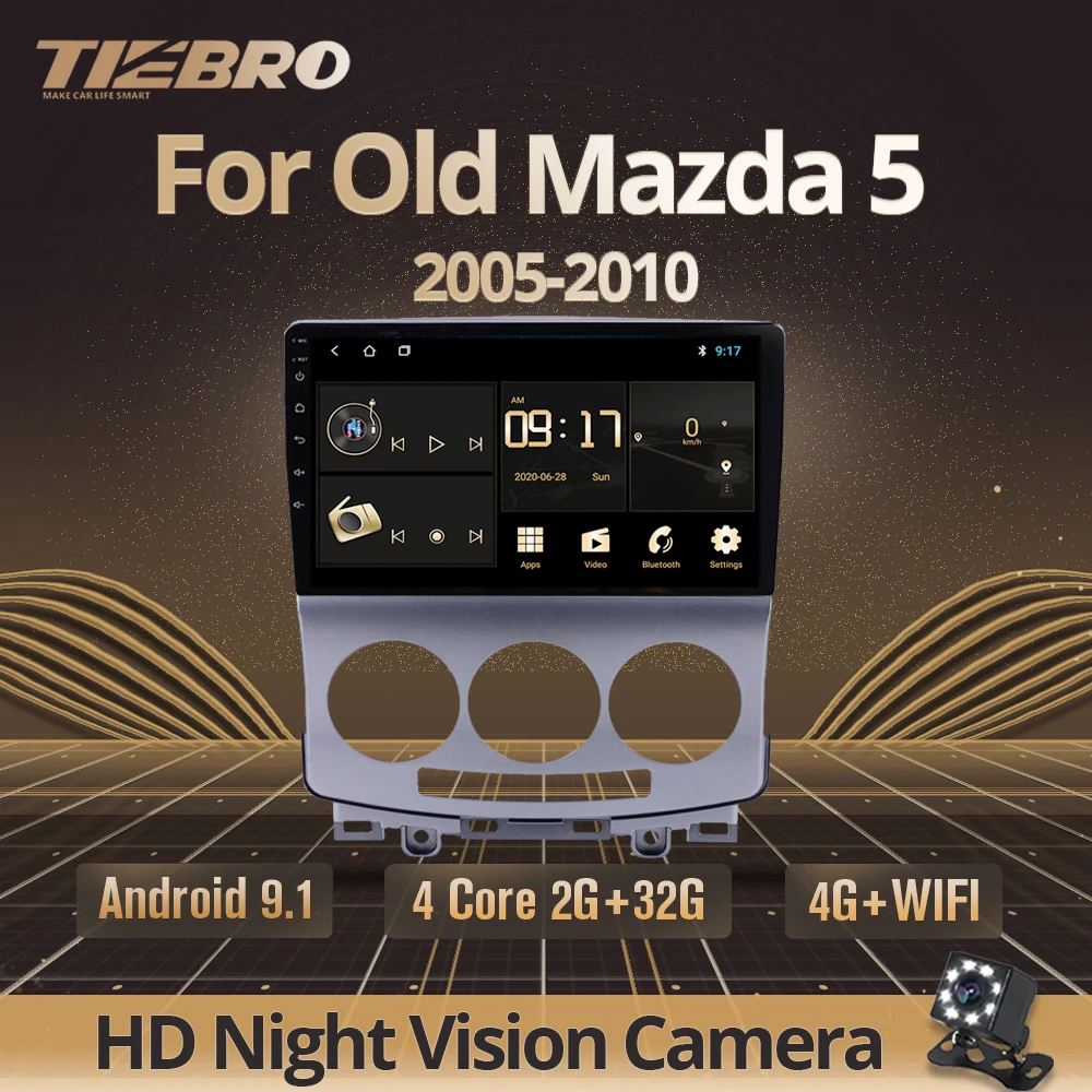 US $114.89 TIEBRO 2 Din Android 90 Car Multimedia Player For Mazda 5 2005 2006 2007 2008 2009 2010 Autoradio 2Din Radio Audio GPS Navi