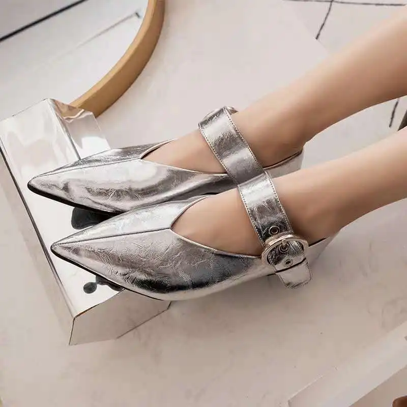 2021 New Spring Summer V Cut Women Flat Shoes Elegant Fashion Flats Branded Girl's Casual Comfortable Shoes Lady Shoes C360