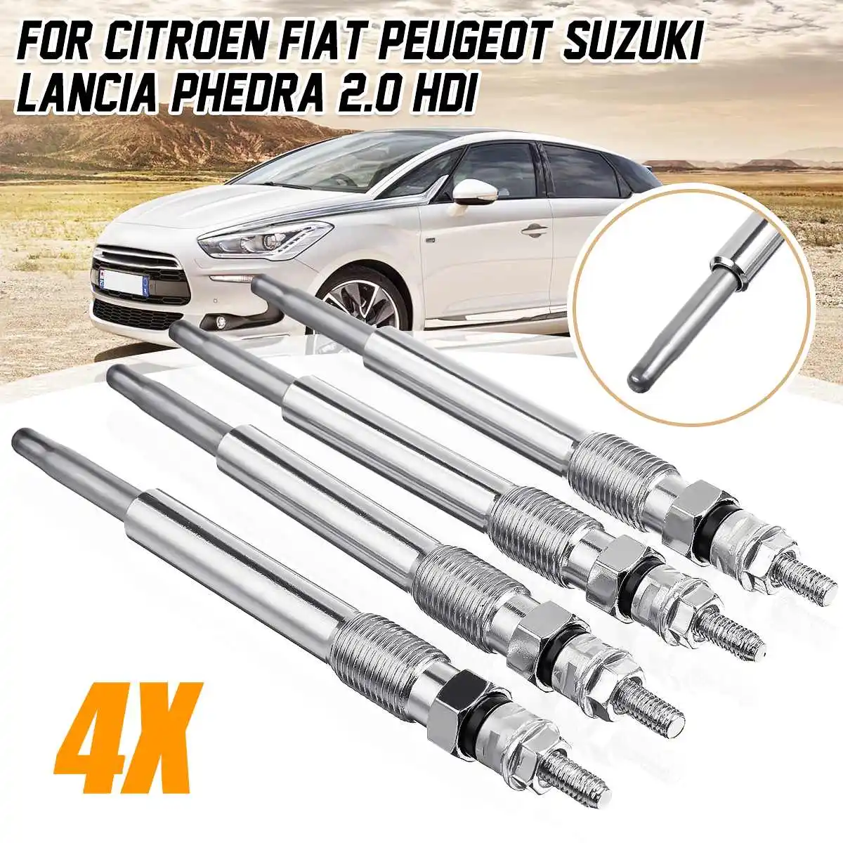 4X FOR CITROEN C5 2.2 HDI 170 (20062008) DIESEL HEATER GLOW PLUGS FULL