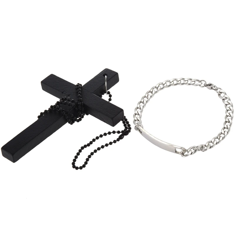 Цепочка Из металлического бисера цвет черный 1 шт. мужской простой браслет из