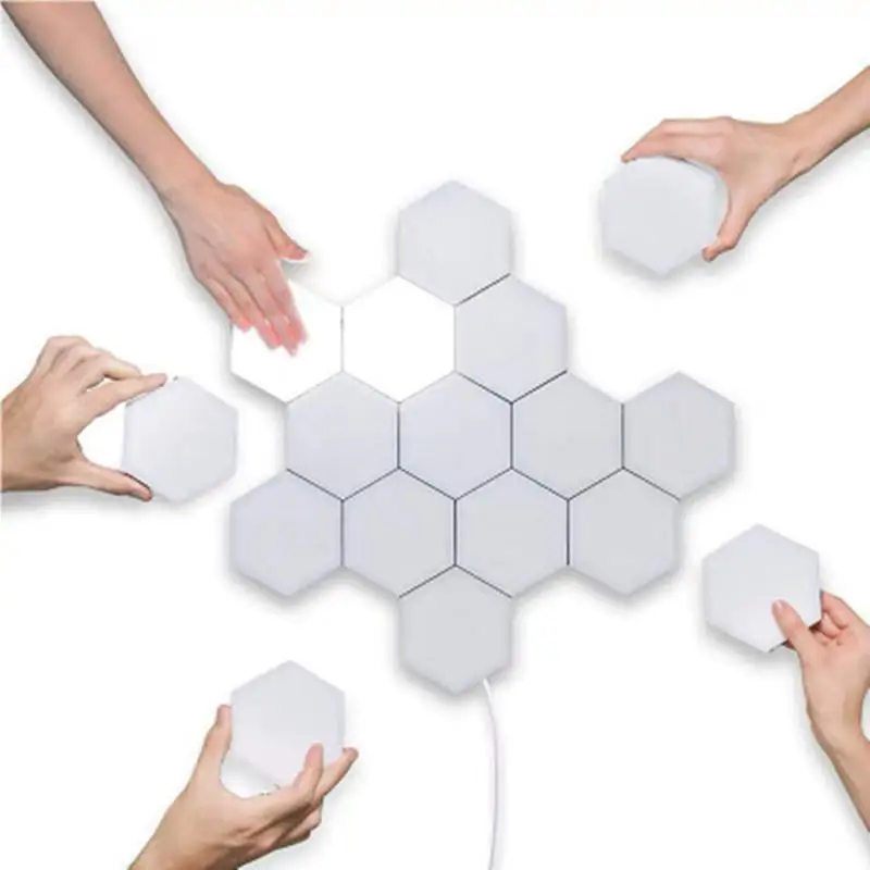 

Quantum Lamp Hexagonal Lamps Modular Touch Sensitive Lighting LED Night Light Magnetic Hexagons Creative Decoration Wall Lampara