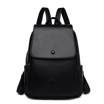 

Backpack Female Korean Version 2019 New Soft Leather Big Backpack Casual Fashion Travel Large Capacity Bag Student