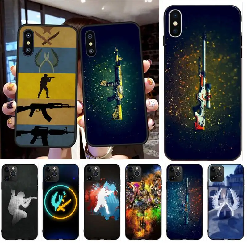Мягкий силиконовый черный чехол для телефона PENGHUWAN Counter Strike cs go Game iPhone 11 pro XS MAX 8 7 6 6S