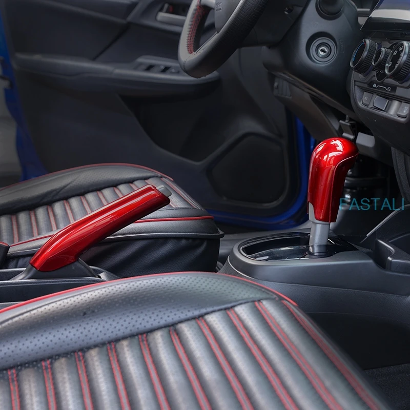 Для Honda FIT JAZZ-19 Шестерня ручного тормоза крышка все включено ABS карбоновая ручка для файла Тормозная крышка украшения аксессуары