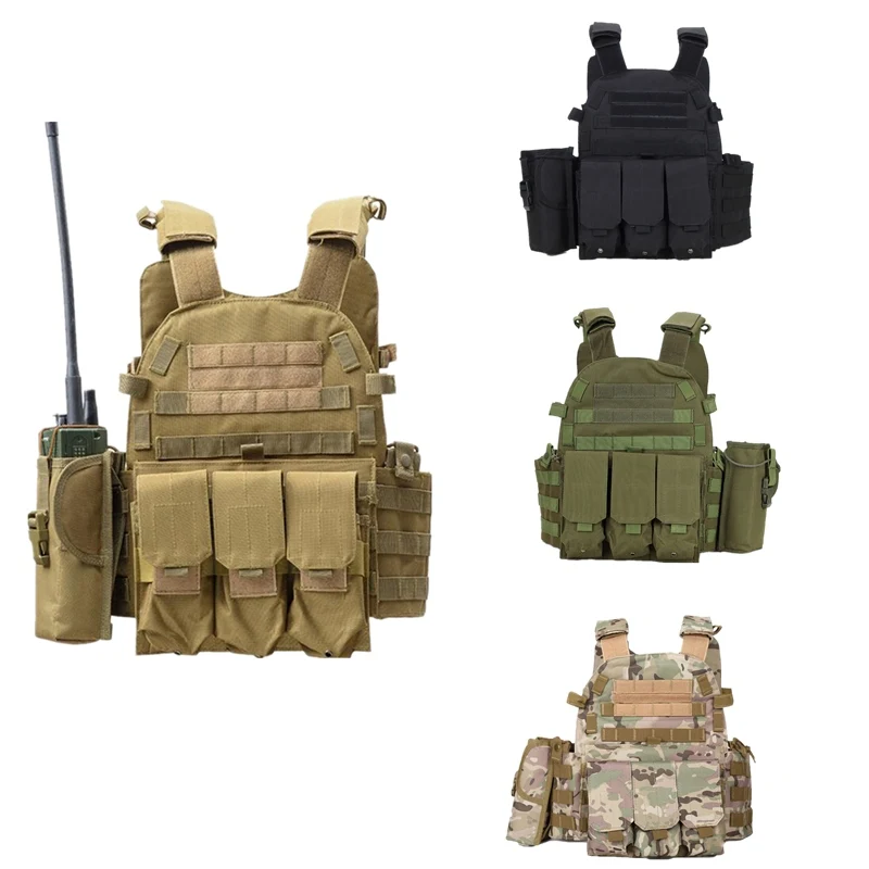 Men's Tactical Vest Plate Carrier Outdoor CS Ammo Magazine Chest Rig Hunting Clothing Airsoft Paintball Gear Multi-pocket | Спорт и
