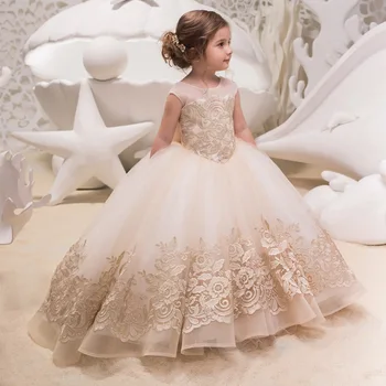 2021 Teen Girls Dresses for Party Wedding Ball Gown Princess Bridesmaid Costume Dresses for Kids Clothes Girl Children's Dresses 1