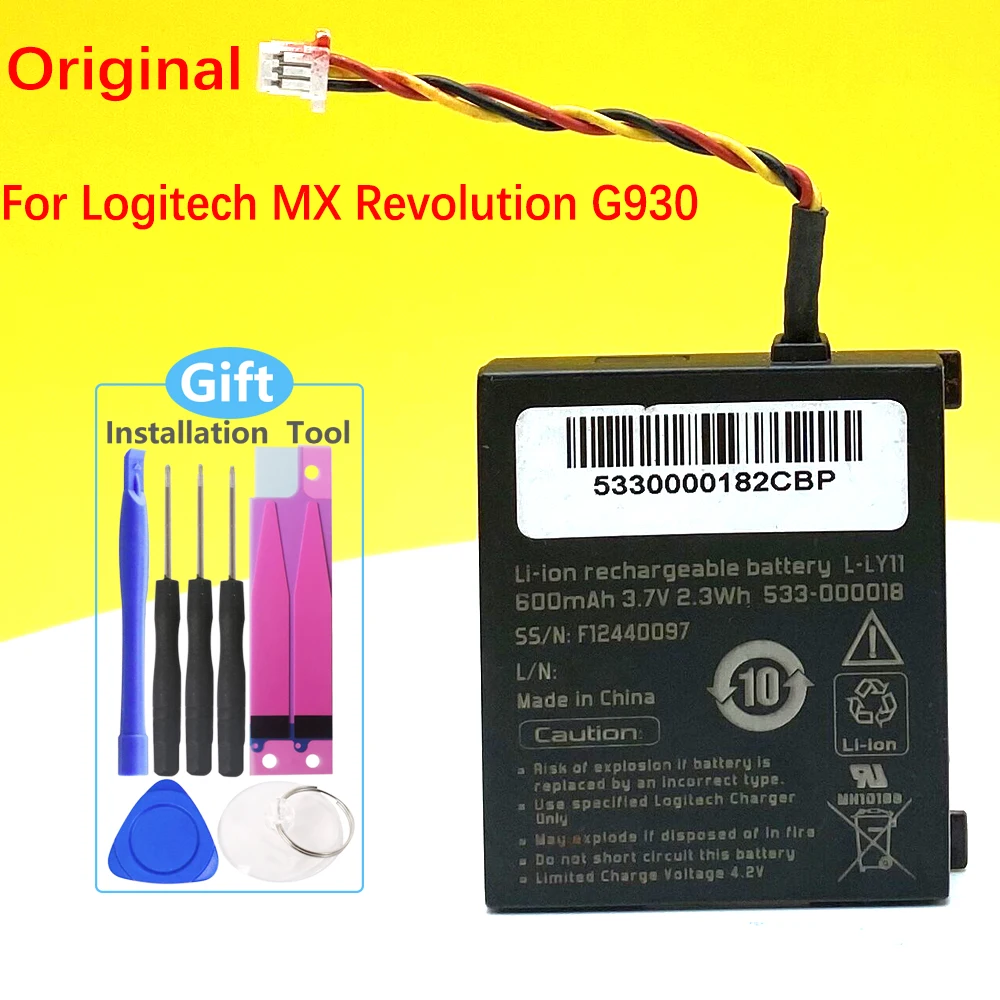 Оригинальный аккумулятор 533-000018 F12440097 L-LY11 для Logitech G930 игровая гарнитура MX Revolution |