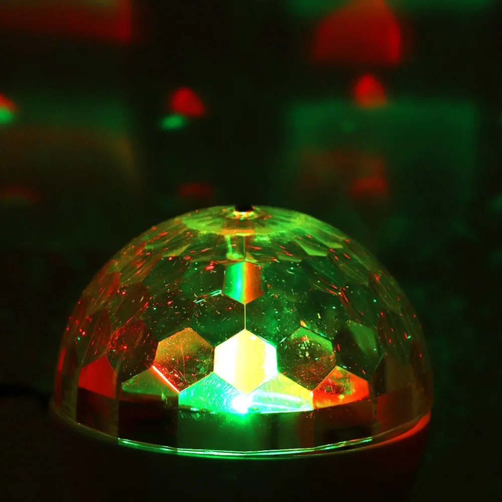 Диско-шар огни Bluetooth музыкальный динамик светодиодный Вечерние огни USB RGB DJ звуковая активация вращающиеся огни беспроводное подключение к телефону