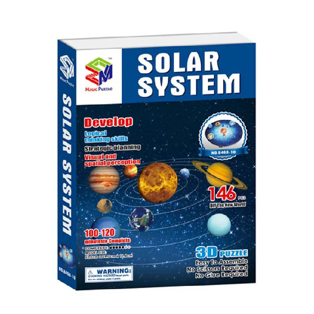 3D puzzle DIY satellite assembled planet paper model children creative learning and education science toys