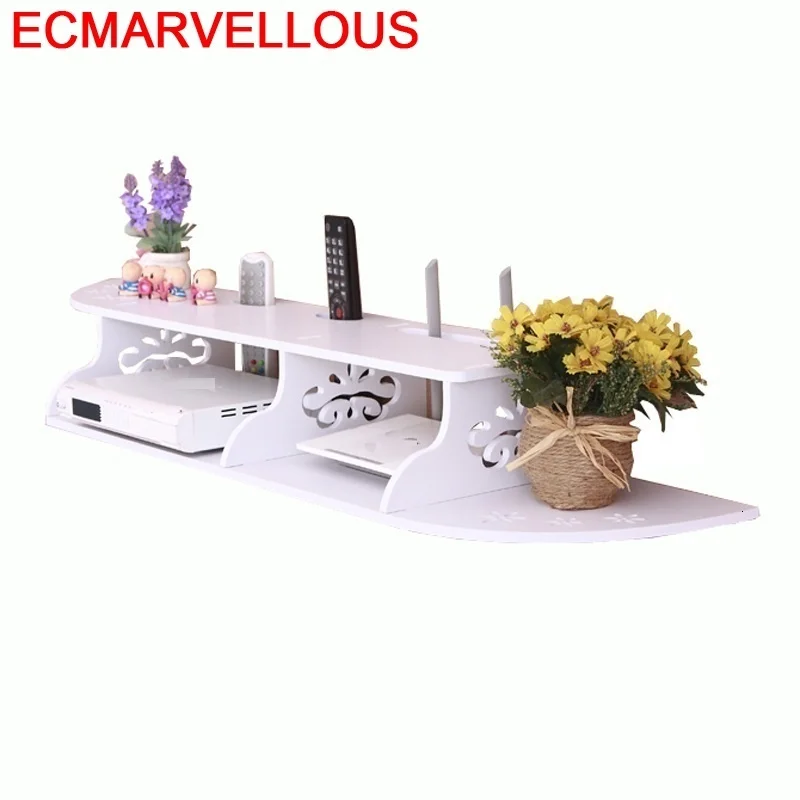 wireless Europe router living room wall hanging decoration WIFI storage rack shelf box hanger stacks TV set-top socket cover | Дом и сад