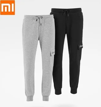 

100％ Xiaomi ULEEMARK male knitting Sports trousers Printed cotton Tooling pocket Loose casual running fitness Training for man