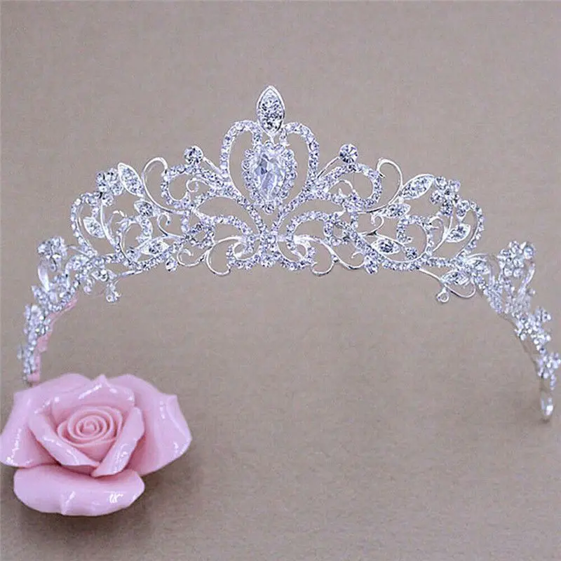 

Women Girls Rhinestone Crystal Headband Tiaras and Crowns Hair band Bride Wedding Hair Accessories