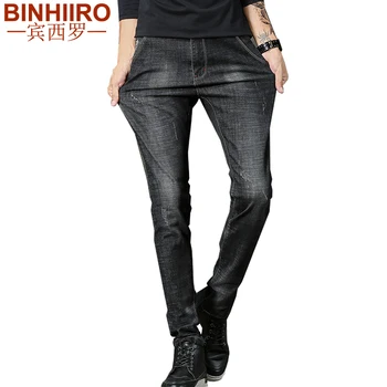 

Men's Classic Jeans 2020 Spring New Comfortable Slim Version Full Length Pants Brand Fashion Elastic Casual Solid color Jeans
