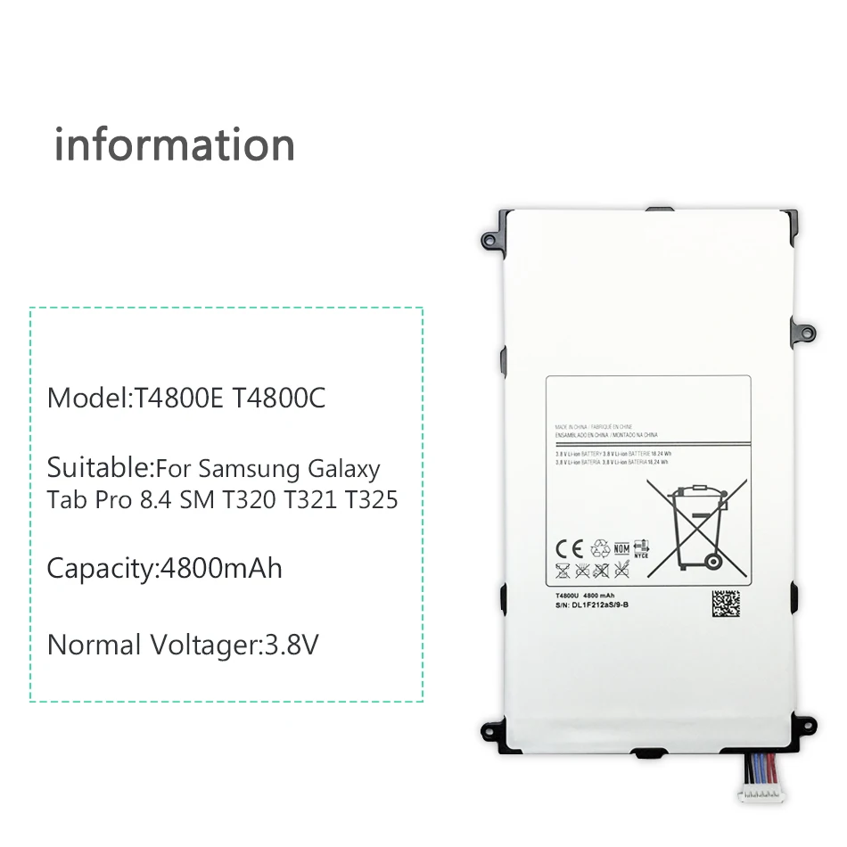 Аккумулятор для планшета samsung Galaxy Tab Pro 8,4 SM-T320 T321 T325 T4800E T4800C, высококачественный аккумулятор с инструментами