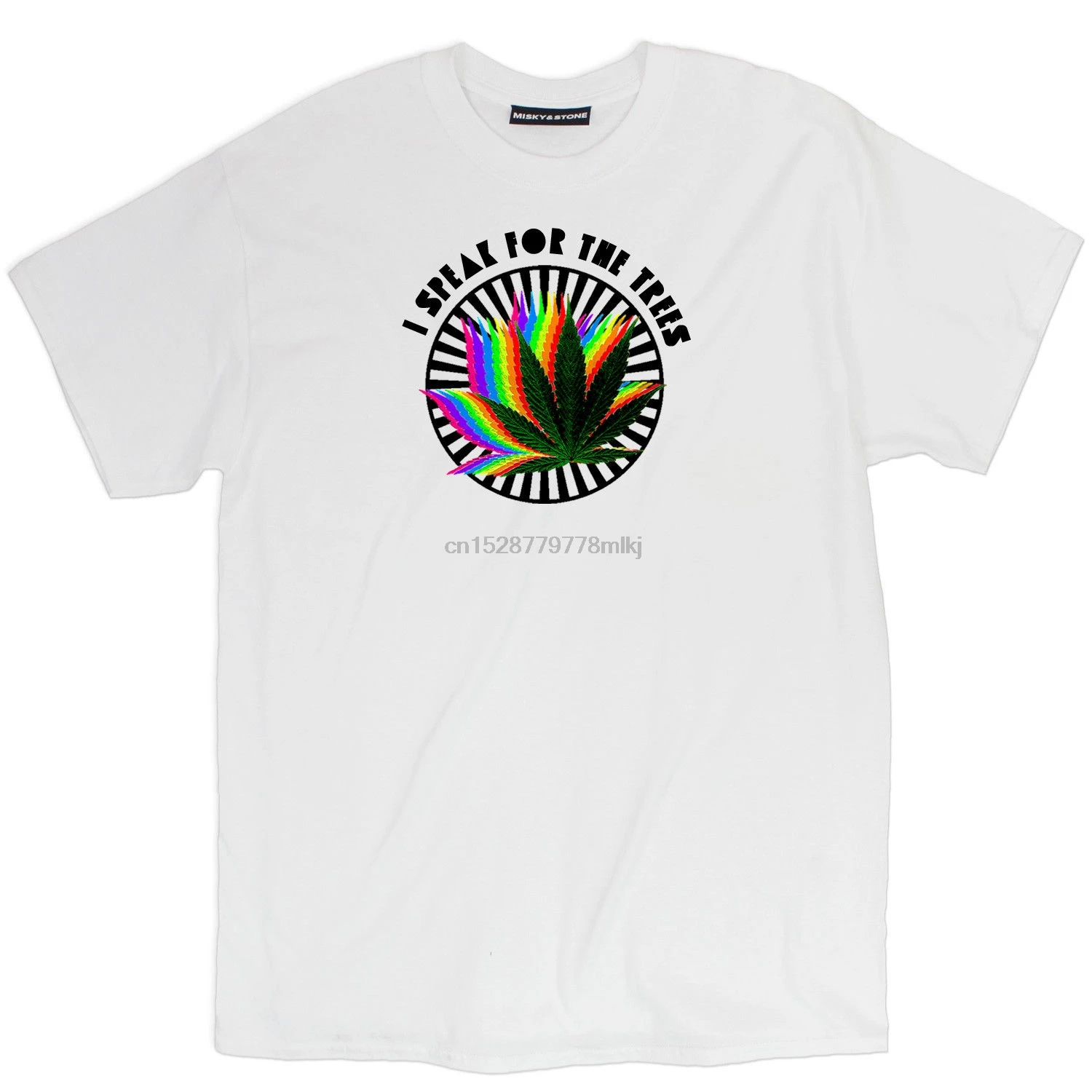 Мужская футболка модная с круглым вырезом Homme I Speak For The Trees Psychadelic Weed Trippy свободная