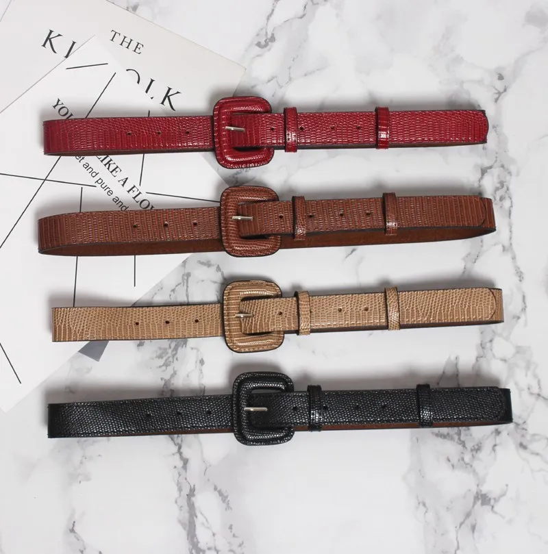 [YaLee] New Fashion Summer Autumn Simple Pin Buckle PU Leather Girdle Long Waist Belts Women N333