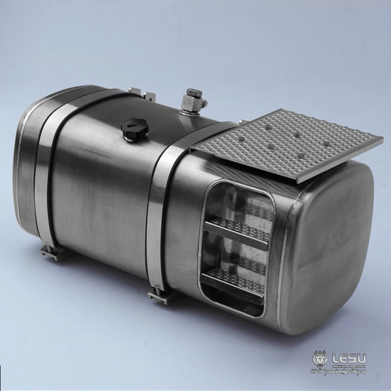 LESU 119MM Simulation Metal Tank with Pedal for 1/14 RC DIY Scale Model TAMIYA Tractor Truck Trailer Scania Benz MAN