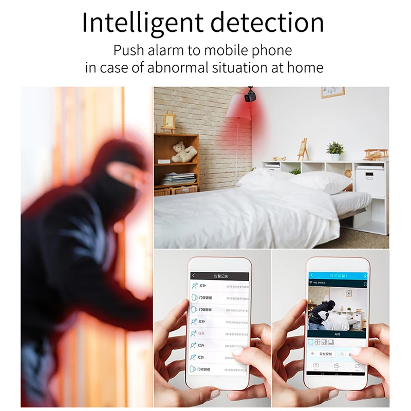 Беспроводная мини Wi Fi камера PIR Индукционная безопасность человека маленькая IP