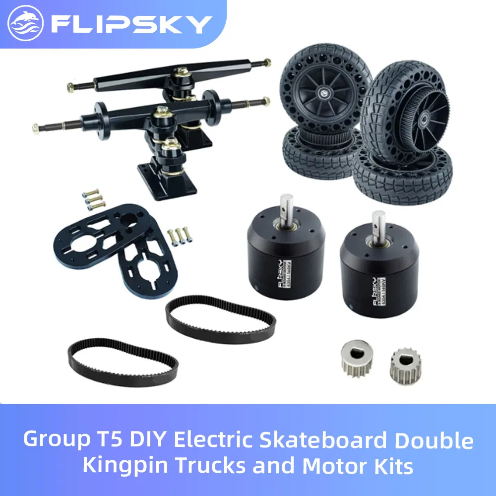 Group T5 DIY Electric Skateboard Double Kingpin Trucks and Motor Kits