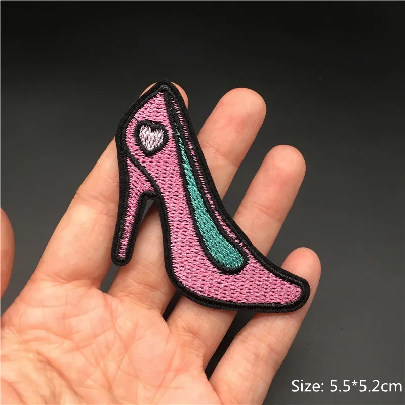 Cartoon Rosa Flamingo Alien Patches Kleidung Kinder Gestickte Diy Streifen für Kleidung Abzeichen Eisen auf Patches Applikationen – Detail 17
