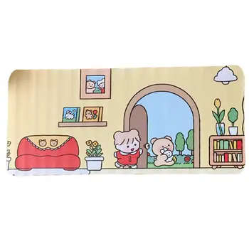 

Cartoon Girl Oversized Mouse Pad Waterproof Computer Desk Surface Pad Desk Pad