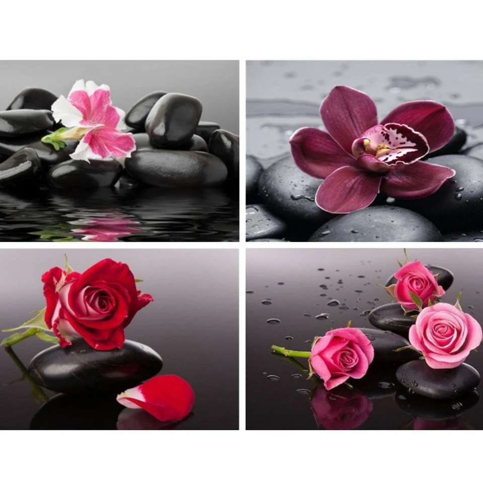 AZQSD Diamond Painting 5d Rose Cross Stitch Rhinestones Home Decor Embroidery Flower Wall Art Needlework Gift Handmade | Дом и сад