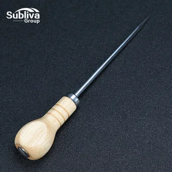 

1Pcs Stainless Steel Ice Pick With Wooden Handle Cocktail Ice Crusher Metal Pick Bar Chisel Household Kitchen Bar Tools