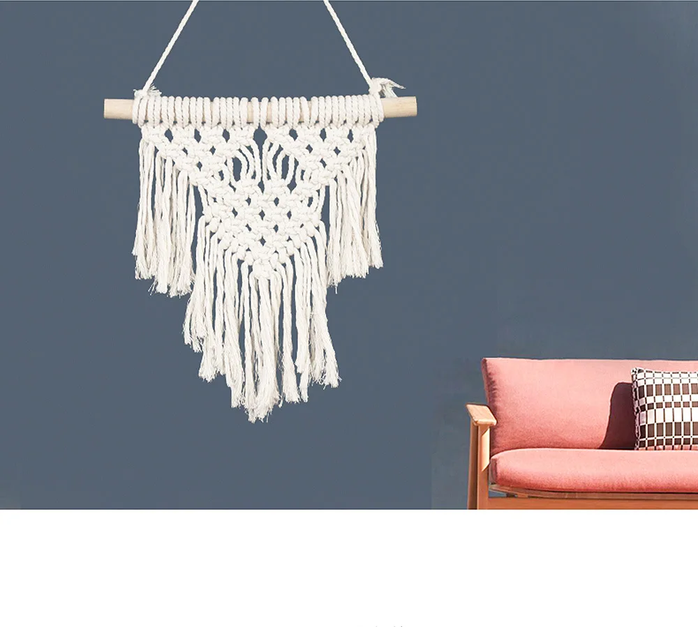 Handmade Art Decoration Bohemian Weave Tapestry Wall Decoration Pendant Cotton Rope Hand-made Wall Decorations Tapestry MS7396