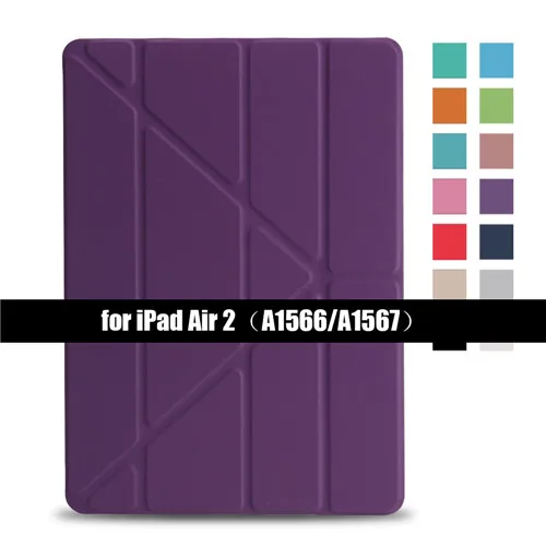 Чехол для IPad Air Flip Stand Case для Ipad 5 6, чехол из искусственной кожи для IPad Air 2 Smart Cover для Ipad Air 1 - Цвет: Purple for ipad air2
