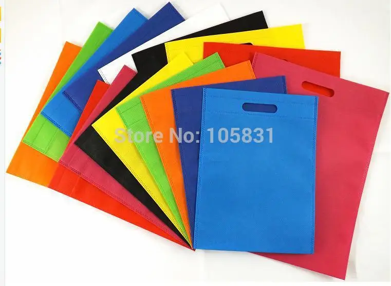 

50x PP Non-woven Material and Handled Style Grocery Non Woven Tote Bag Custom Logo Printed accept