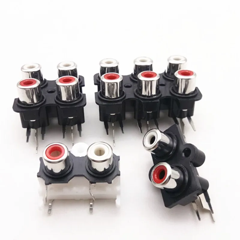 6 отверстий 6Pin RCA стерео аудио разъем AV вход и выход 2 ряда бит интерфейс усилителя