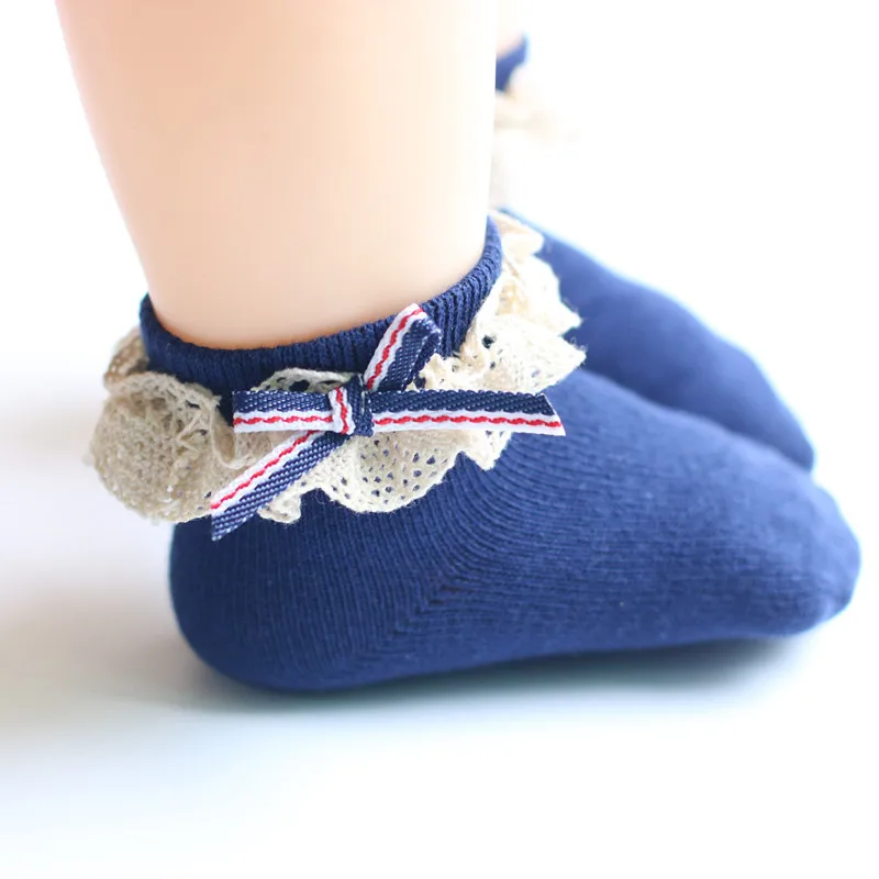 Cute Baby Girl Cute Socks Bowknot Design Cotton Short Socks Infant Children Casual Socks