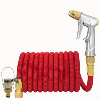 

High Pressure Telescopic Hose Magic Garden Watering Hose Plastic flexible Car Wash Hose Metal Spray Gun Outdoor Garden Watering