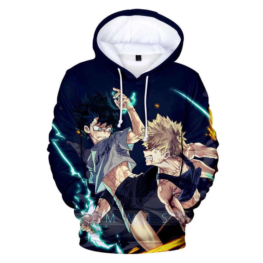 

2020 3D Cartoon My Hero Acrdemir Hoodies Sweatshirts Cute Teenage Casual Pullovers Men Women 3D Printed Long Sleeve Sweatshirts