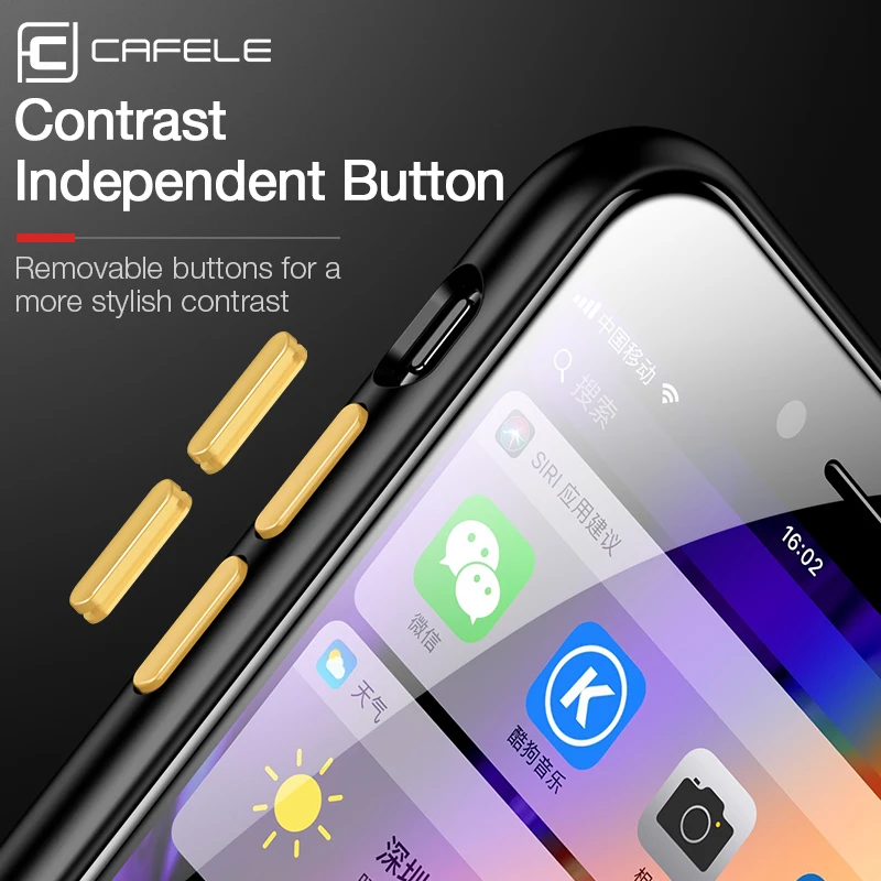 CAFELE чехол для телефона iPhone 7 8 7plus 8plus PC жесткая задняя крышка с Силиконовым мягкими