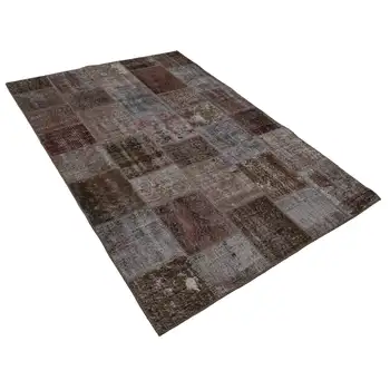 

144x205 Cm Brown Handmade Patchwork Rug-5x7 Ft