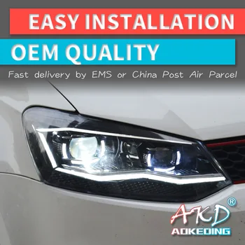 

Car Styling For VW Polo headlights 2011-2018 For VW Polo headlight head lamp front Bi-Xenon Lens Double Beam Lens low beam