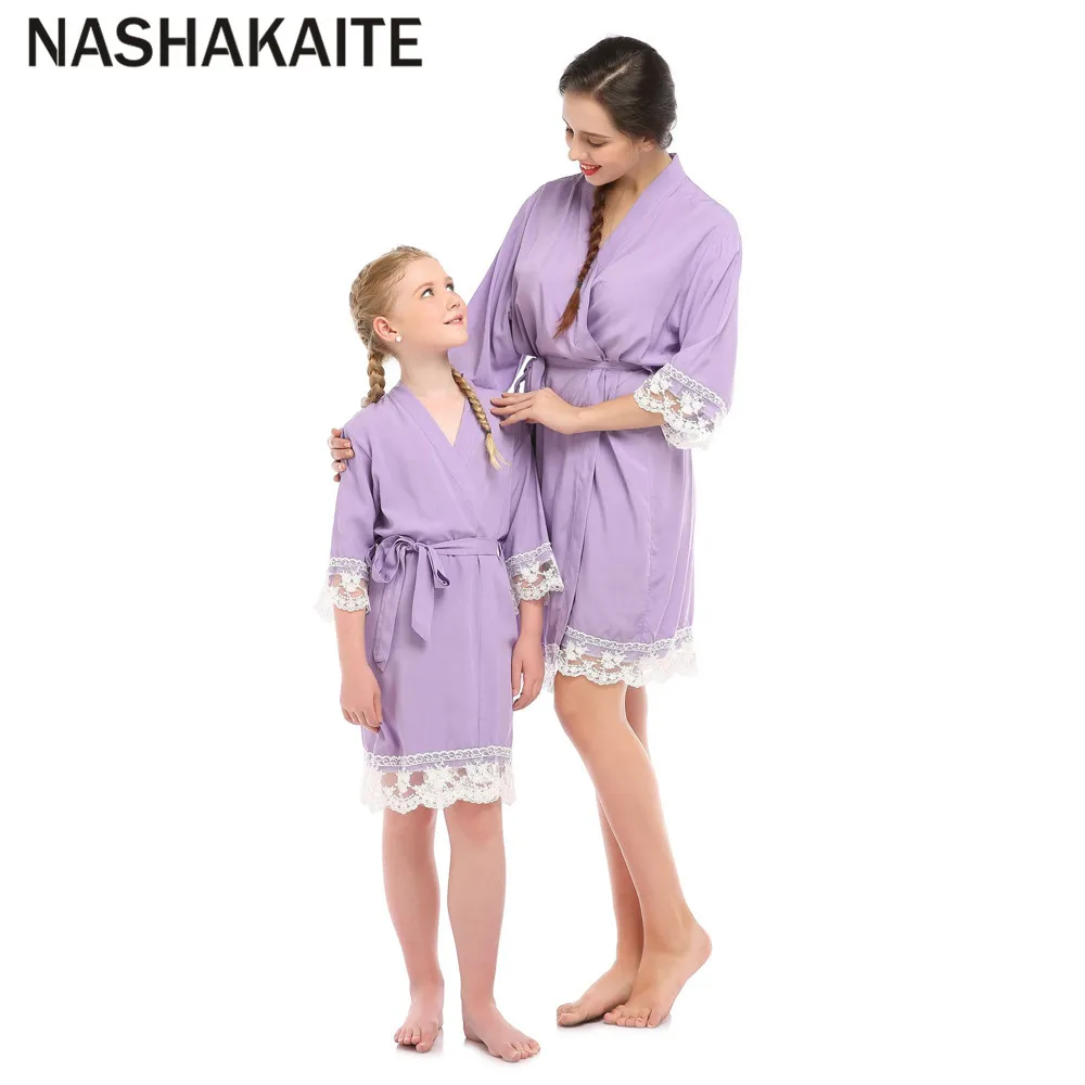 NASHAKAITE; милая семейная Пижама; тонкая летняя кружевная ночная рубашка; одежда для сна для мамы и дочки; семейный образ