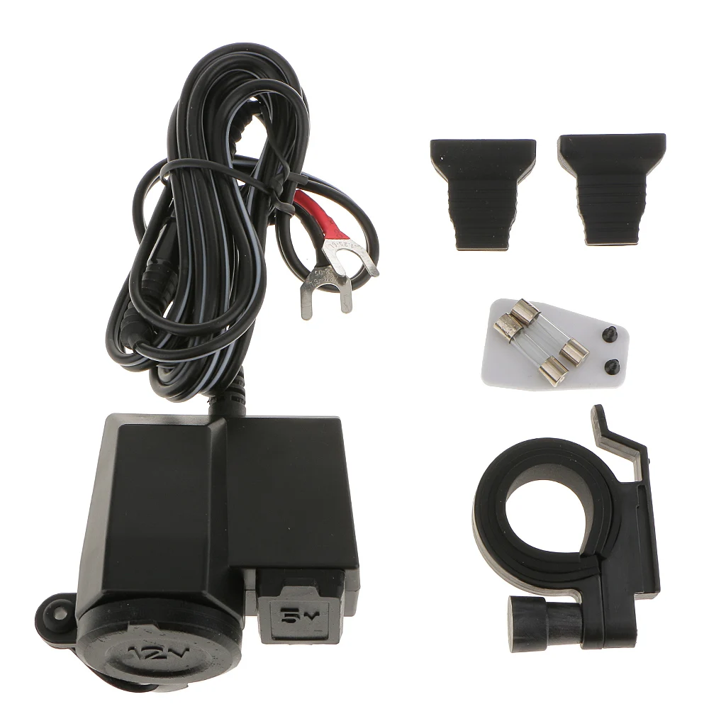 DC 12V 3 в 1 мотоциклетная Зажигалка Цифровой дисплей Вольтметр зарядное устройство