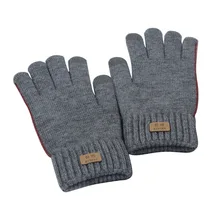 2021 British business style men's warm gloves winter simple all-match thickened finger touch screen gloves