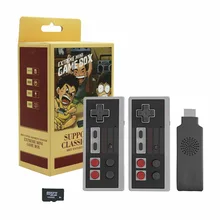 Konsola do gier TV wideo wbudowana w 628 klasyczne gry Mini Retro konsola 2pc kontroler bezprzewodowy kompatybilne z HDMI podwójne odtwarzacze 128M