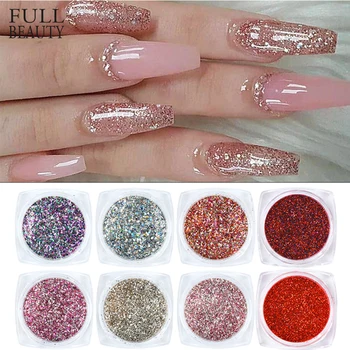 

6pcs Holographic Powder for Nails Red Blue Nail Glitter Sequins Chrome Pigment Paillette Manicure Nail Art Dust Flakes CH1539-17