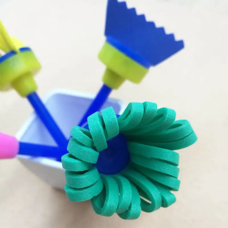 4 шт. Детские губчатые кисти для рисования | Игрушки и хобби
