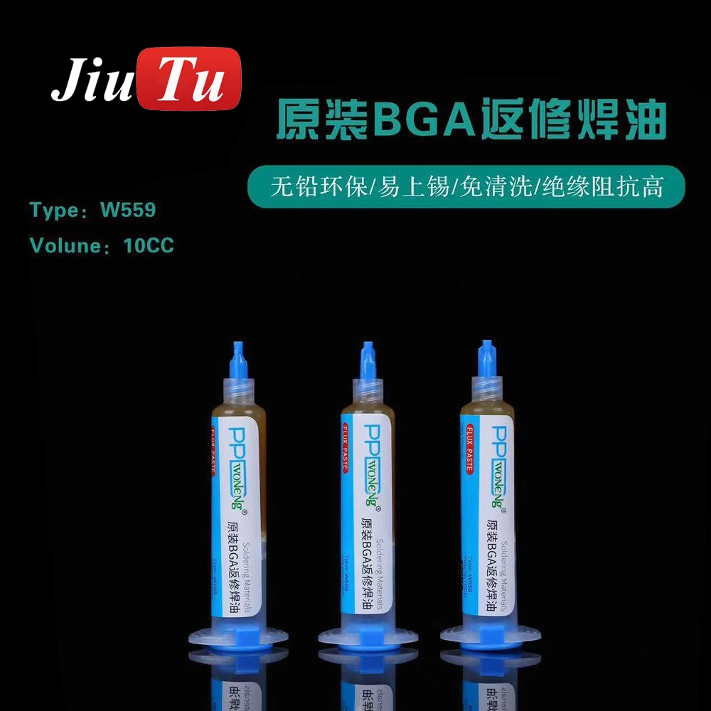 

Needle Tube 10CC Soldering Paste Moderately Active Rosin Environmental Soldering Paste Flux PCB IC Parts Welding