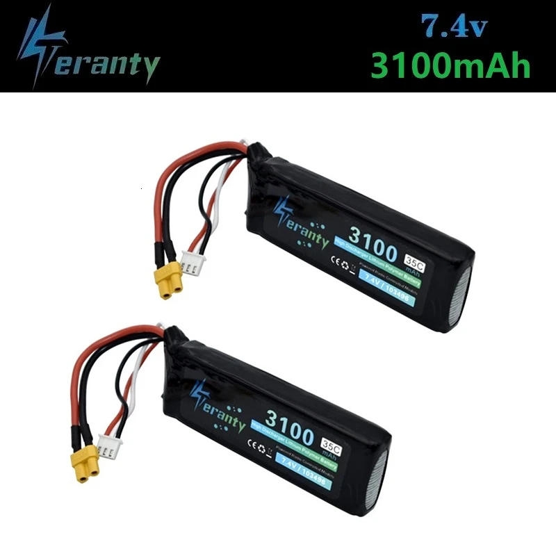 

Upgrade 7.4V 3100mAh 35c Lipo Battery for MJX Bugs 3 B3 RC Quadcopter Spare Parts Upgrade 1800mah 7.4v Rechargeable Battery 1Pcs