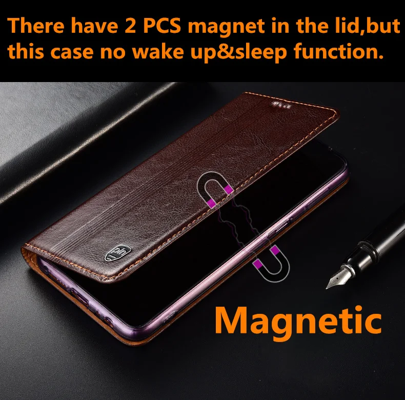 Top Buy X8iR9 Genuine leather magnetic flip case card slot holder cover for Xiaomi Redmi Note 8 Pro phone case for Redmi Note 8 phone bag capa