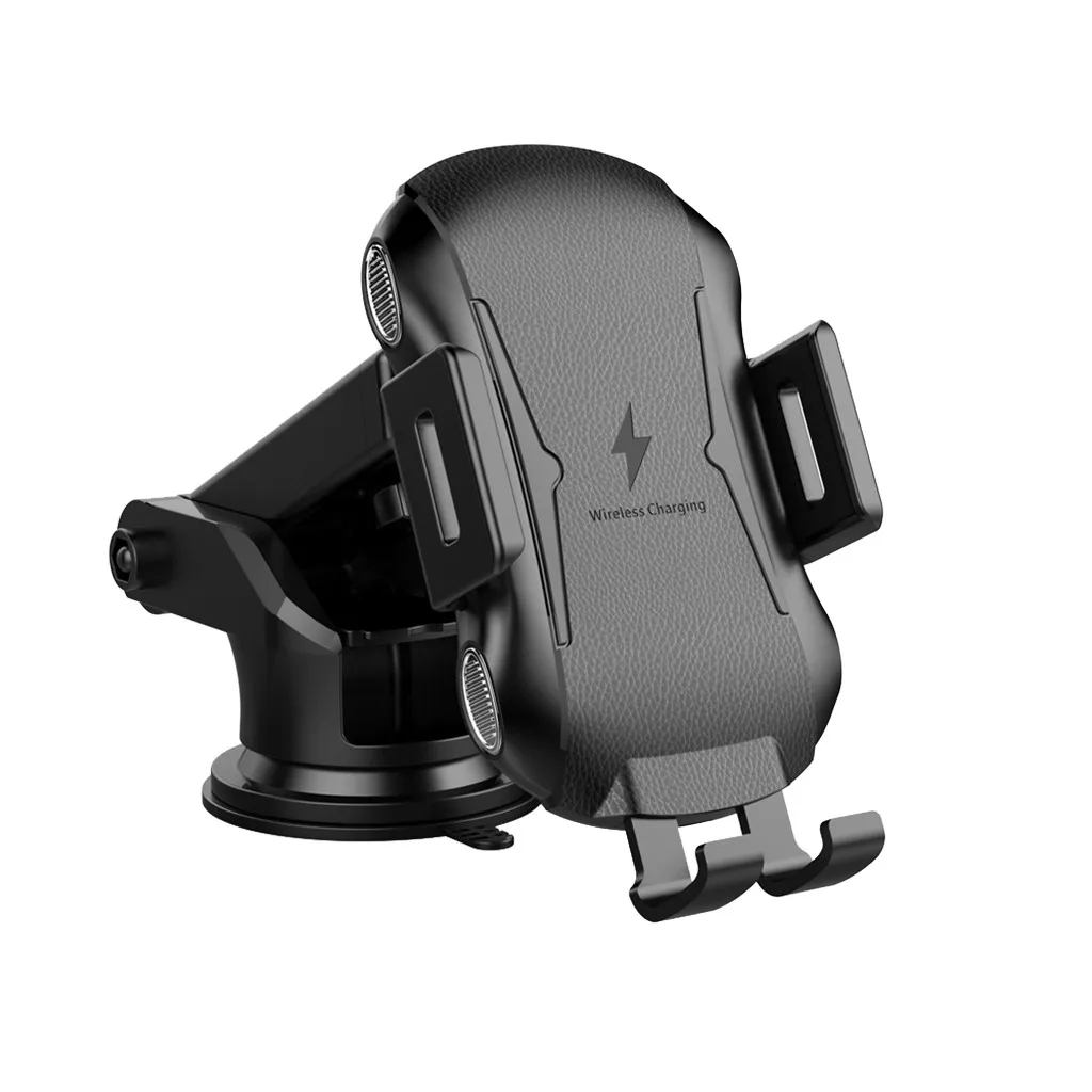 BLACK Ouhaobin Car Fast Wireless Charger For Samsung GalaxyS10/ S10+ 10W Car Wireless Charging Holder For Samsung Glaxy Note 9 - Цвет: BLACK
